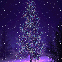 Purple Tree Of The New Year