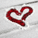 Snow And Red Heart