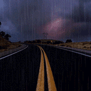 Road And Rain