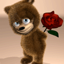 Red Roses And Teddy Bear