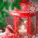 Red Candle Holder