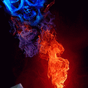 Skull And Colored Smoke