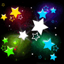 Flying Colorful Stars
