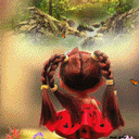 Cute Little Girl And Nature