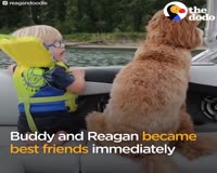 waptrick.com Little Boy And His Dog Became BFFs The Second They Met