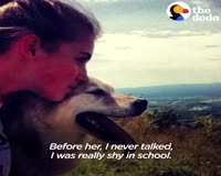 waptrick.com Shy Shelter Dog Gives Her Mom The Confidence To Do Anything