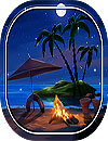 waptrick.one Tropical Beach at Night Live Wallpaper