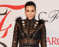 Kim With Interesting Black Dress