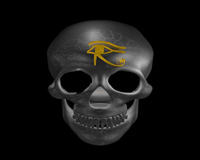 Schedel met Eye Of Ra