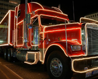 Cola Truck Lights Red Peterbilt