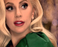 Beautiful Lady Gaga With Green Dress