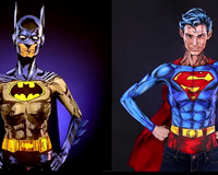 Batman vs Superman Body Paint Cosplay
