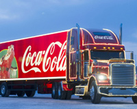 Red Coca Cola Christmas Truck