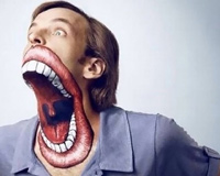 Incredible Body Paint Open Mouth