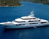 White Yacht Off Shore
