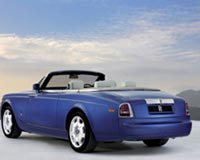Blue Rolls Royce Phantom Drophead Coupe