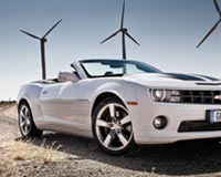 White Chevrolet Camaro Cabrio