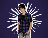 Justin Bieber In Purple Shirt