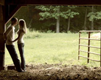 Couple In Love In The Garden