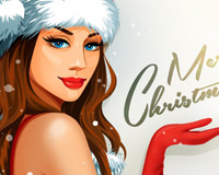 Merry Christmas Holiday Girl