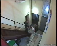 borwap.com Crazy Chick Gets Double Penetrated On The Stairs 3